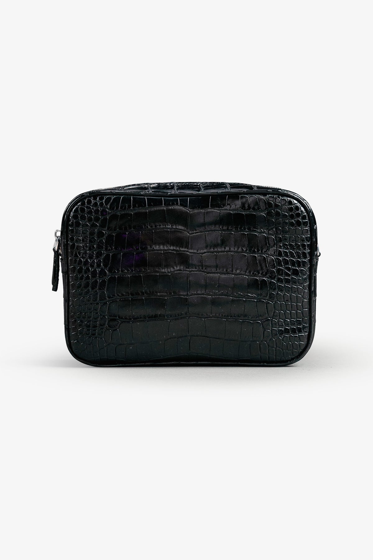 Cross-body bag in glazed crocodile by VLAD BYKOV Couturier House.