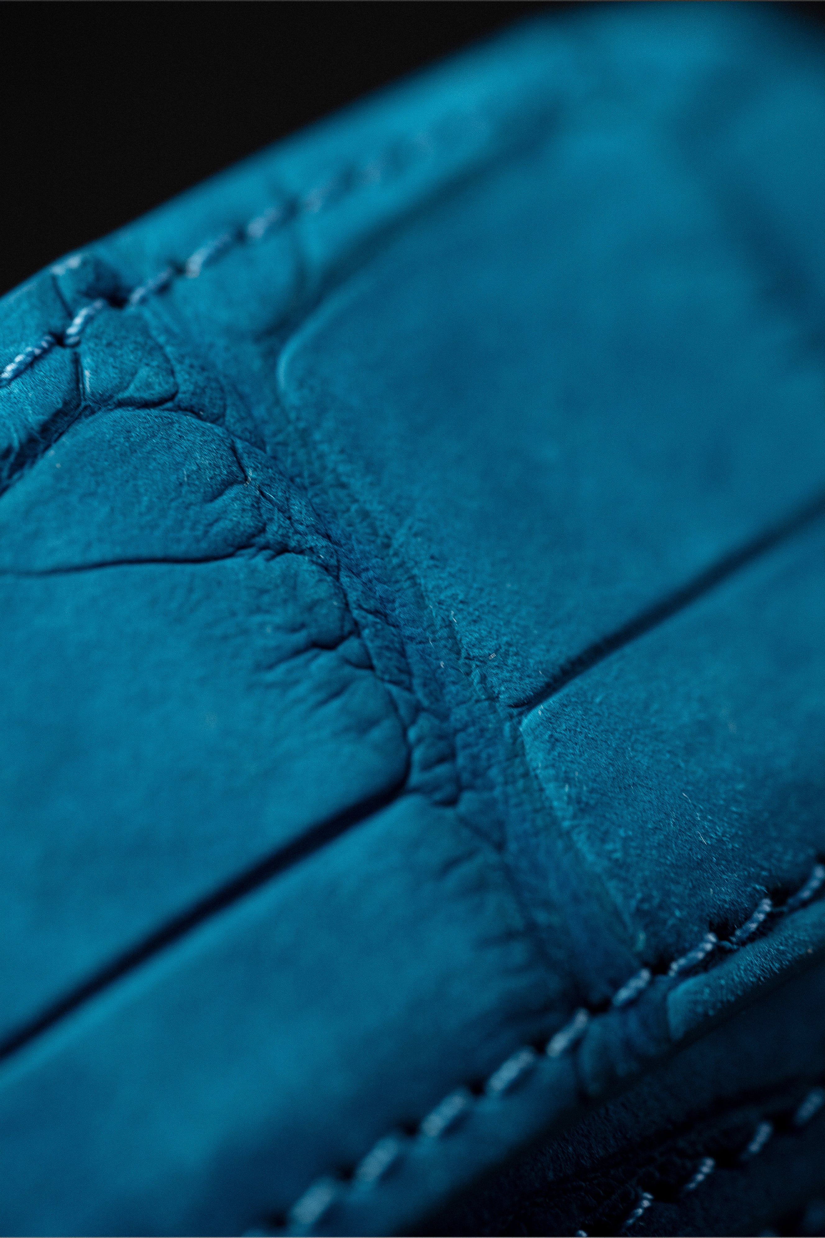 Turquoise Nubuck Crocodile Belt