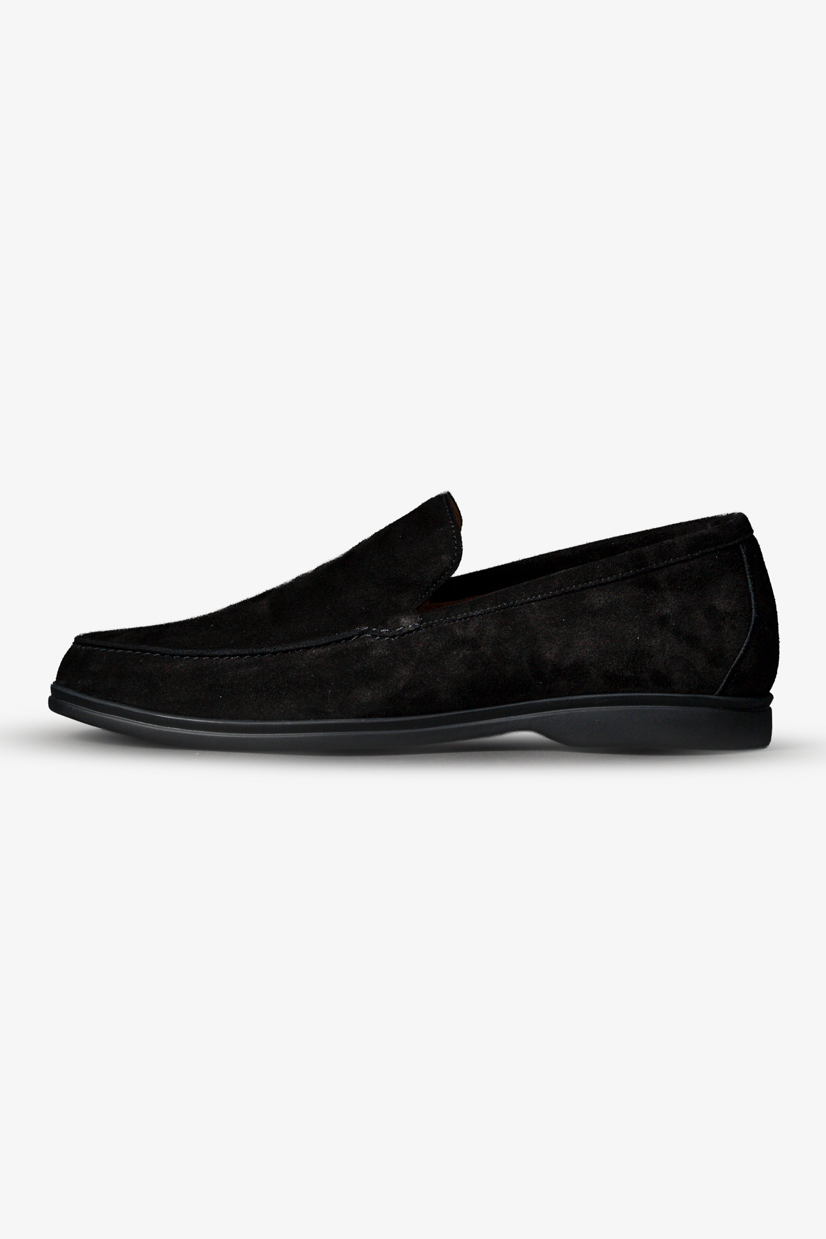 Black Italian Suede Loafers