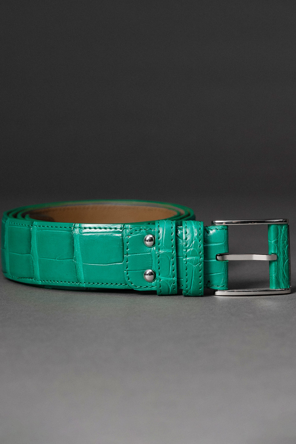 Sovereign Crocodile Belt emerald green