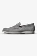 Light Grey Italian Suede Loafers