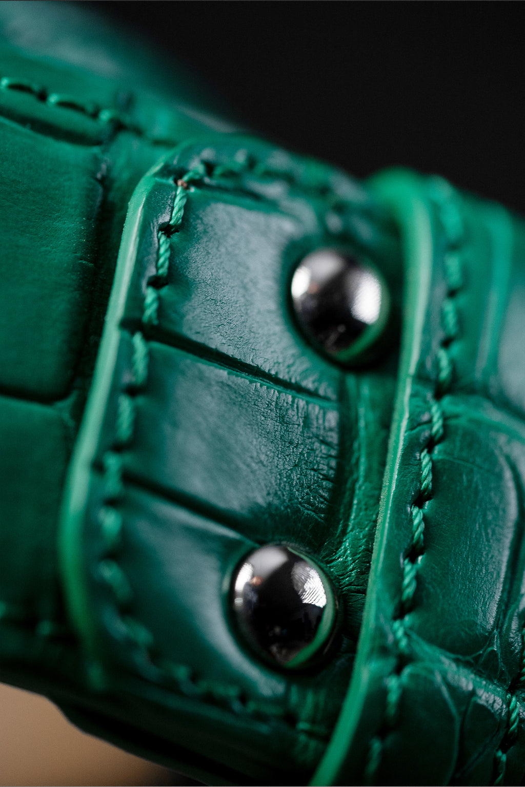Sovereign Crocodile Belt emerald green