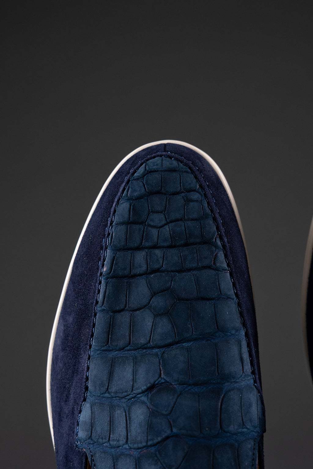 Combined Mules: Nubuck Crocodile and Italian Suede