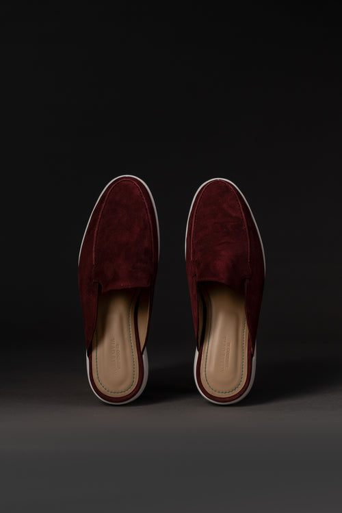 Burnt Terracotta Italian Suede Mules