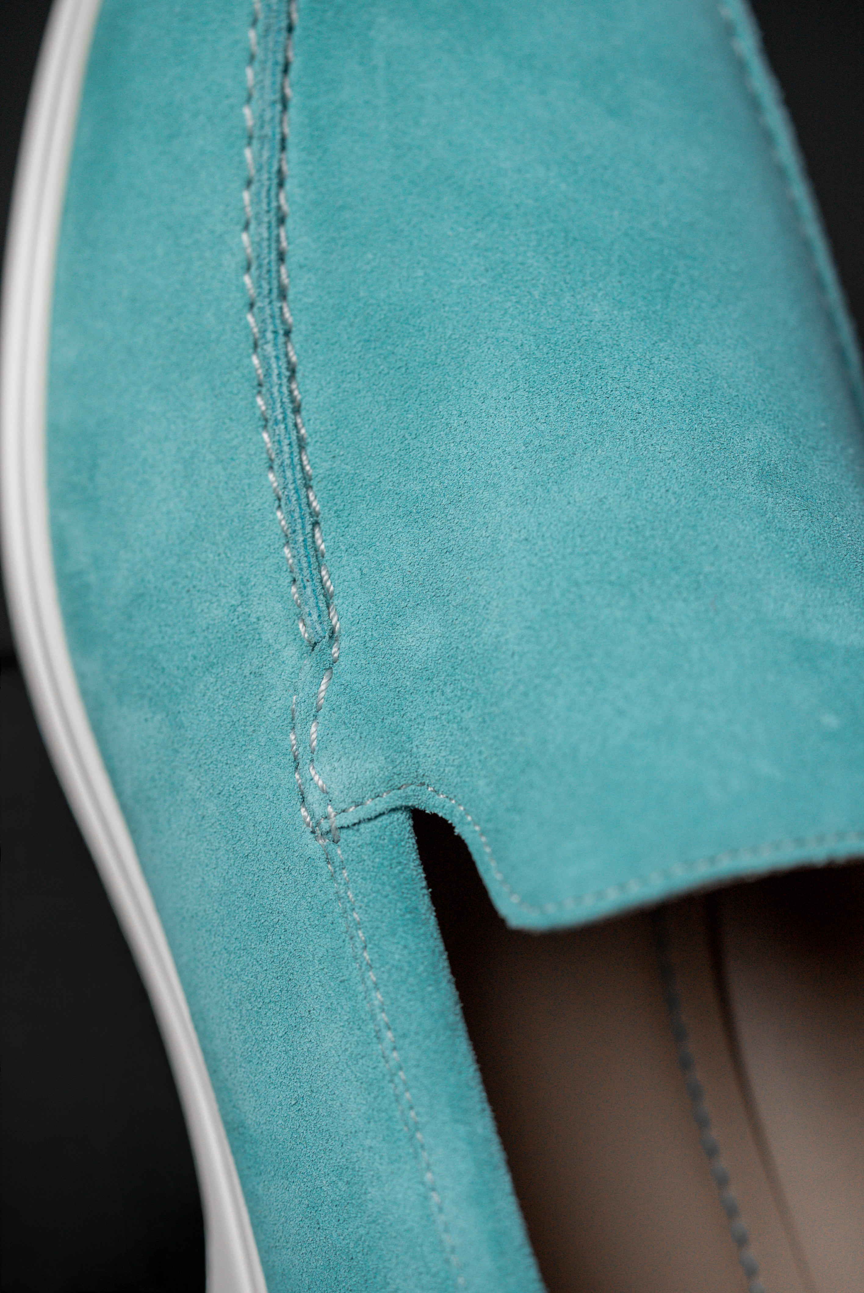 Baby Blue Italian Suede Loafers