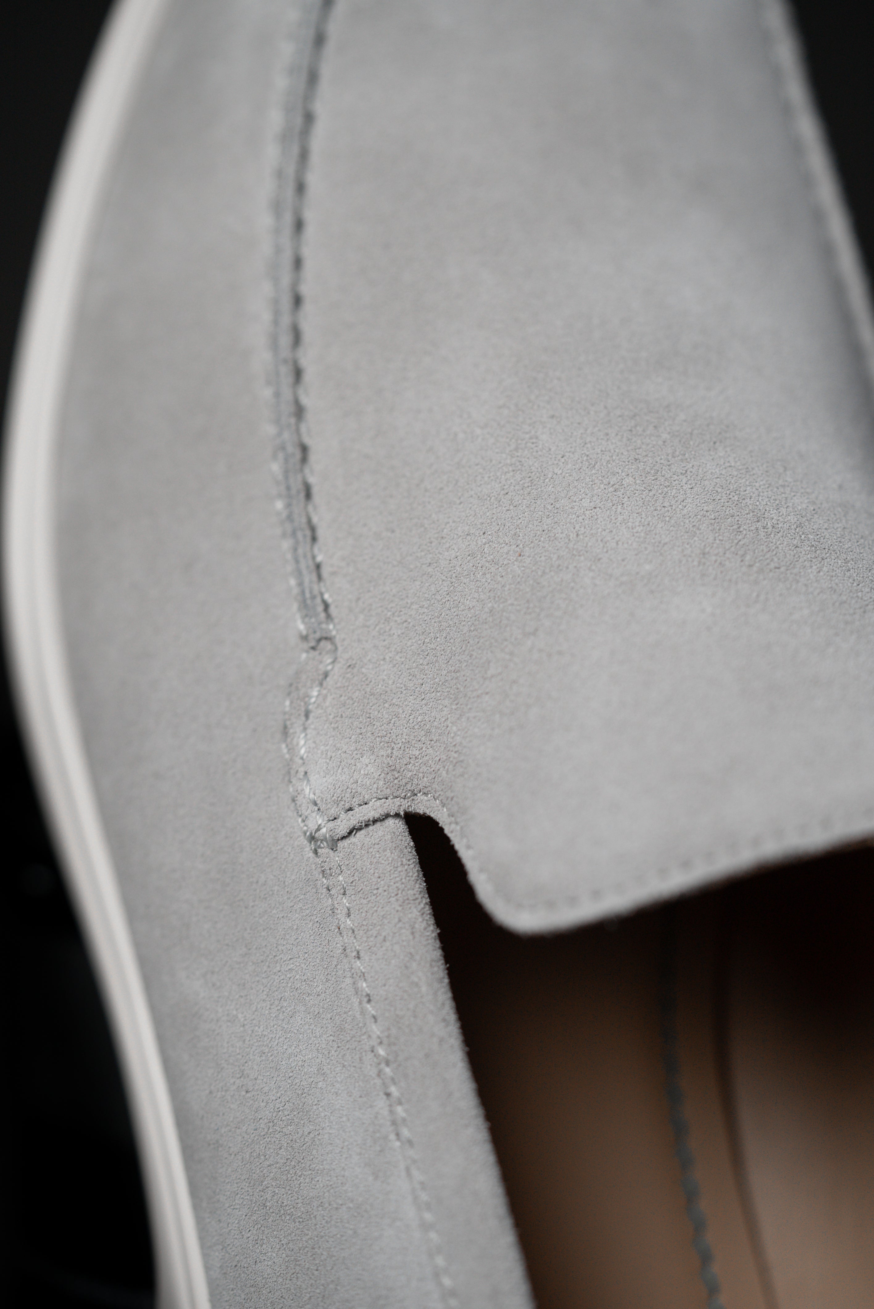 Light Grey Italian Suede Loafers