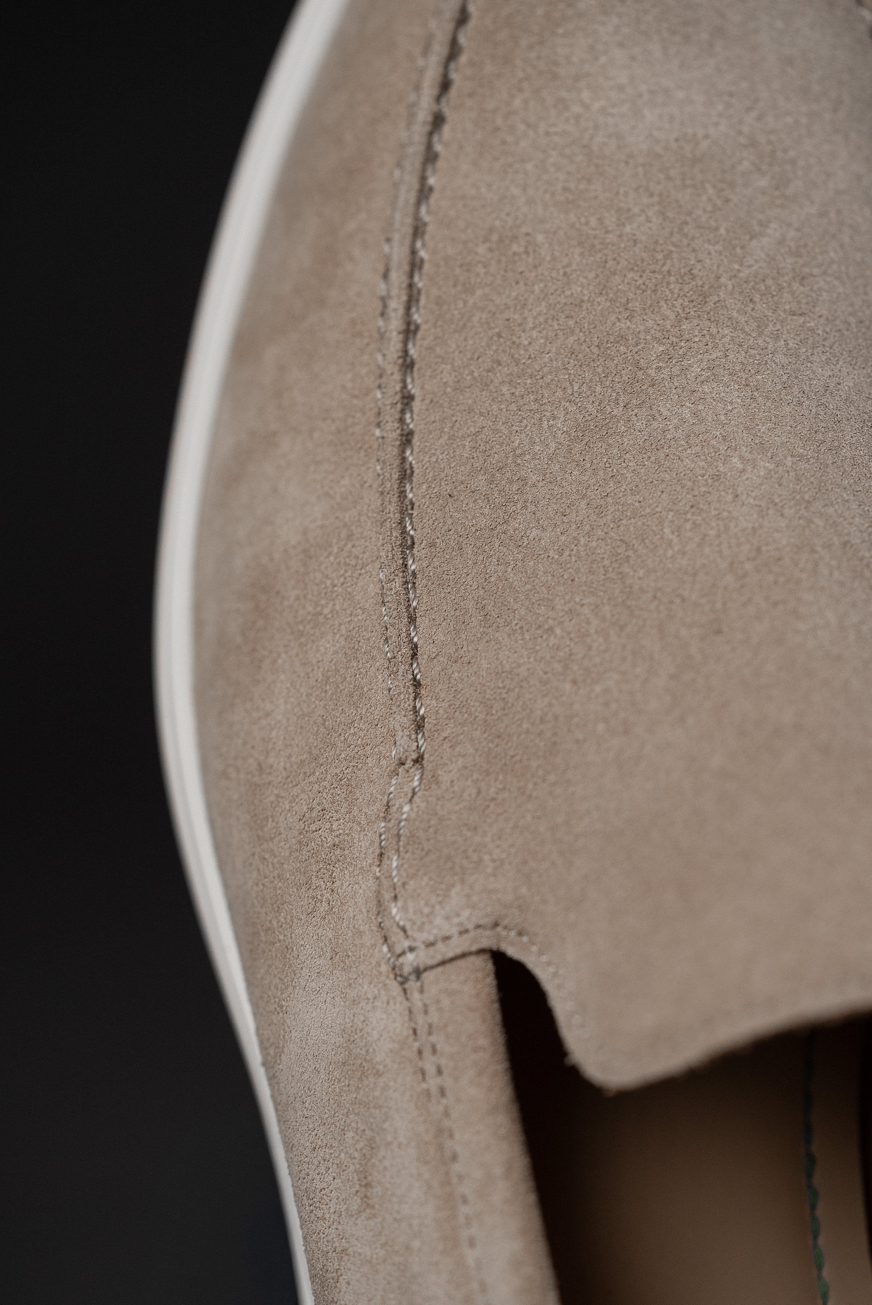 Light Taupe Italian Suede Loafers