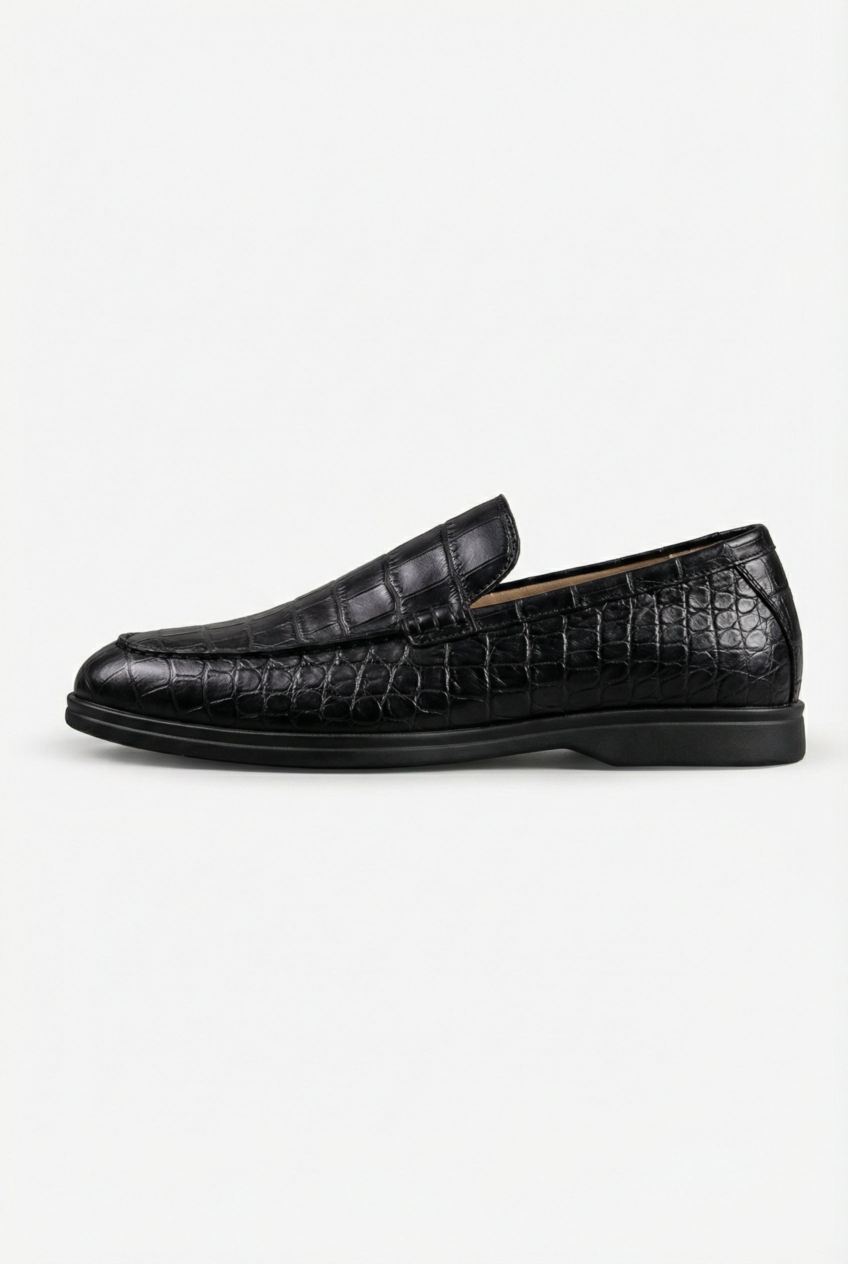 Loafers in Matte Crocodile